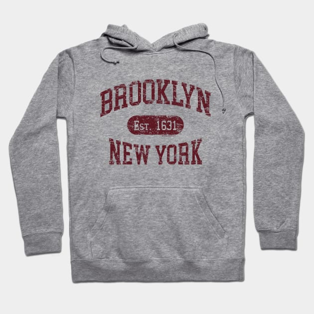 Brooklyn NY Vintage Distressed Retro Print Hoodie by FireflyCreative